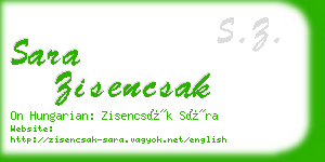 sara zisencsak business card
